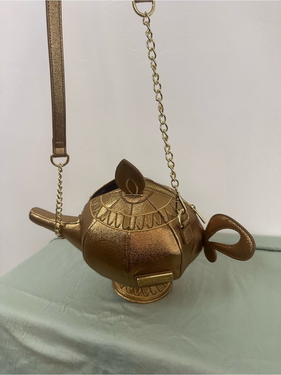Loungefly Handbags - Loungefly Aladdin Metallic Bronze genie lamp Crossbody Bag